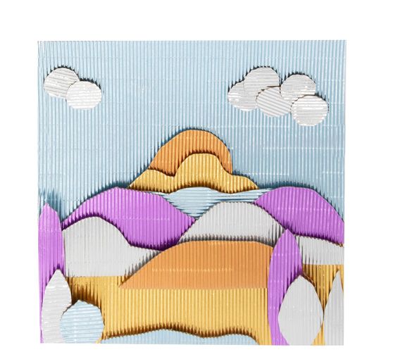 Bastelwellpappe "Metallic", 25 x 35 cm, 10 Blatt