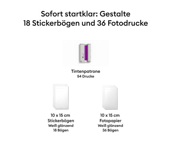 Cricut StickerPix Print Set "Fotopapier + Stickerb&ouml;gen", 55-tlg.
