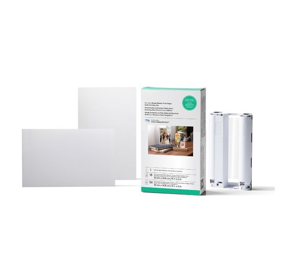 Set Cricut Sticker Pix Print &laquo; Papier photo + feuilles d&rsquo;autocollants &raquo;, 55 pc.