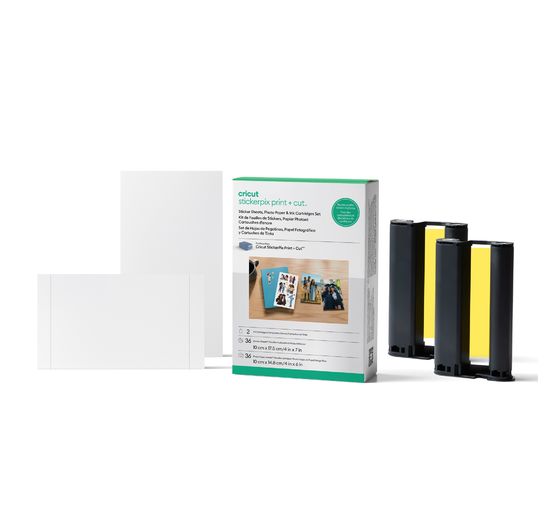Cricut StickerPix Print + Cut Set "Fotopapier + Stickerb&ouml;gen", 74-tlg.