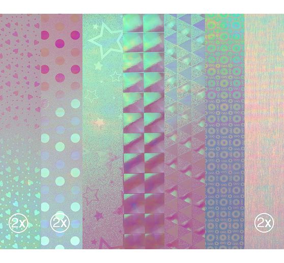 Bastelpapier "White Wonder Mix", A4, 10 Blatt