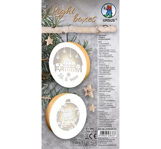 Lightboxes "Merry Christmas", set of 2