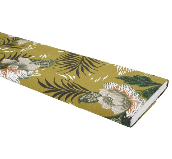 Halbpanama-Stoff "Zebra und Blumen"