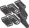 VBS Bag accessories set "Carabiner, D-Ring and Ladder Buckle", 30 pcs.