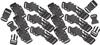 Fermoirs clips VBS, Noir, 20 pc.