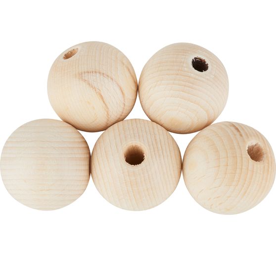 Perles en bois VBS « Ø 35 mm »