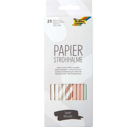 Papierstrohhalme, 25 Stück