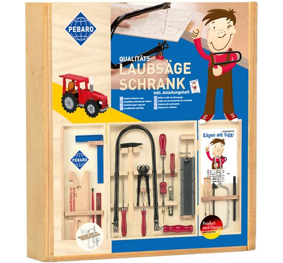 Laubsäge-Werkzeugschrank, 18-tlg.