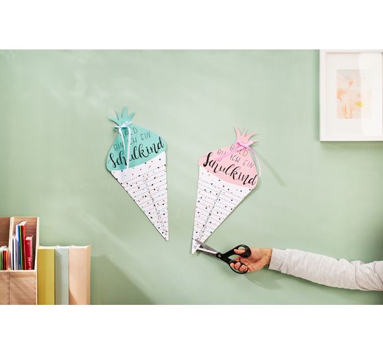 Papier cartonné à motifs « Pois vert menthe »
