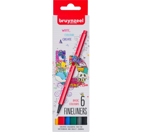 Bruynzeel Fineliner-Set, 6 St.