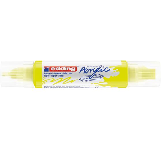 Marqueur acrylique double pointe 3D edding 5400, ép. trait 2-3 mm + 5-10 mm