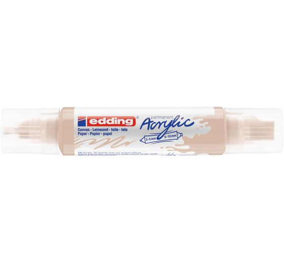 Marqueur acrylique double pointe 3D edding 5400, ép. trait 2-3 mm + 5-10 mm