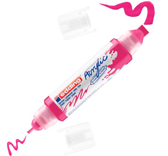 Marqueur acrylique double pointe 3D edding 5400, ép. trait 2-3 mm + 5-10 mm