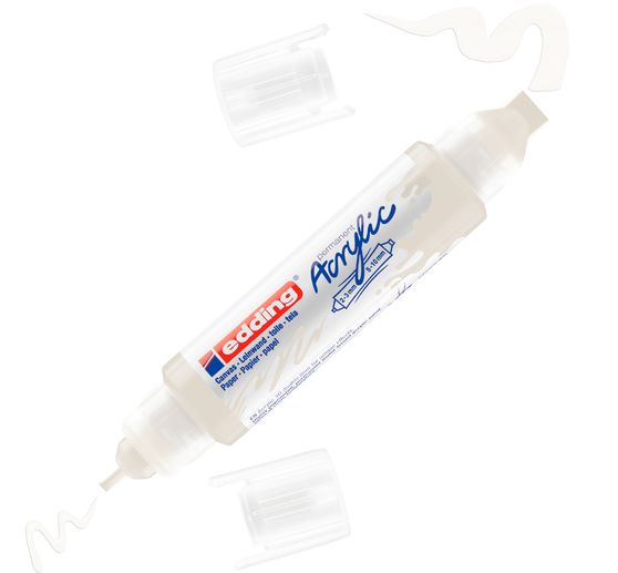Marqueur acrylique double pointe 3D edding 5400, ép. trait 2-3 mm + 5-10 mm