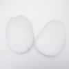 VBS artificial fur ball "Oval big", 2 pieces White