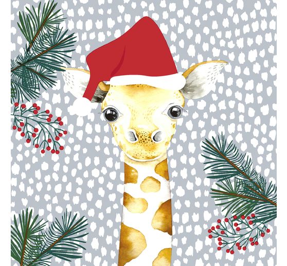 Napkin "Giraffe santa"