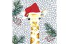 Serviette "Giraffe Santa"