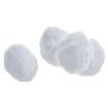 VBS artificial fur ball "Oval small", 4 pieces White