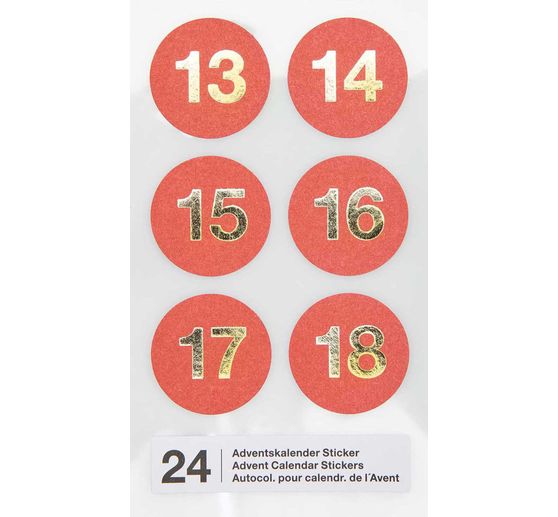 Advent calendar stickers