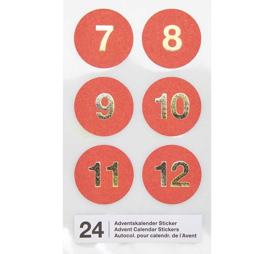 Advent calendar stickers