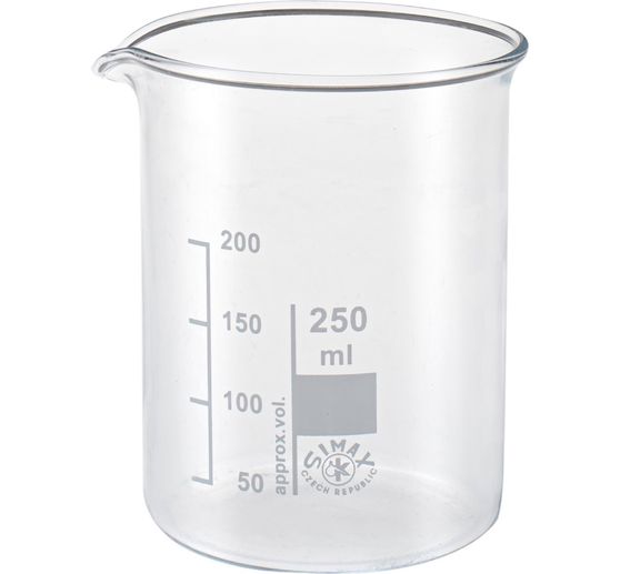 Mischbecher aus Glas mit Skala