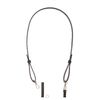 Bandoulière de sac à mousqueton « Longue » , réglable Noir/Argent
