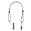 Schulterriemen mit Karabiner "Kurz", verstellbar Schwarz/Silber