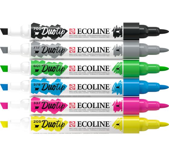 Feutres Duotip Talens Ecoline « Set de base »