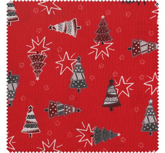 Cotton fabric "Firs, stars and gifts"
