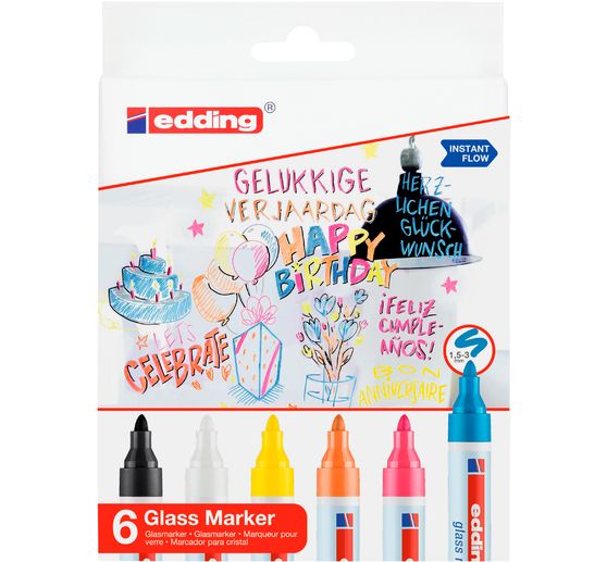 Set de marqueurs pour verre edding 95