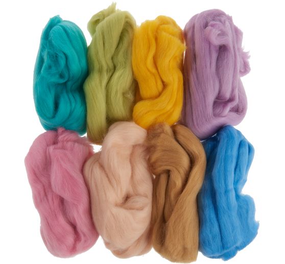 VBS Felting wool "Assorted", 8 colors