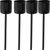 Candle holder with skewer for stick candles, 4 pieces
