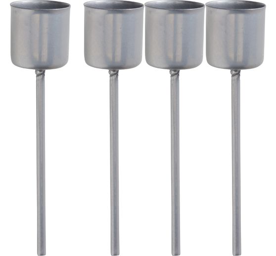Piques bougeoirs pour bougie chandelle, 4 pc.