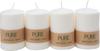Bougies cylindriques &laquo; Pure Natural Wax &raquo;, &Oslash; 6 x 9 cm