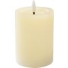 LED real wax candle "10 x 7.5 cm", with timer Cream