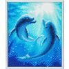 Diamond Painting "Picture Frame Crystal Art" Dolphin Dance