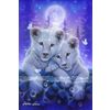 Diamond Painting "Picture Frame Crystal Art" Tiger Cubs