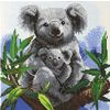 Diamond Painting "Crystal Art Kit" Cuddly Koalas