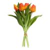 Bouquet de tulipes 3 fleurs et 2 bourgeons Orange