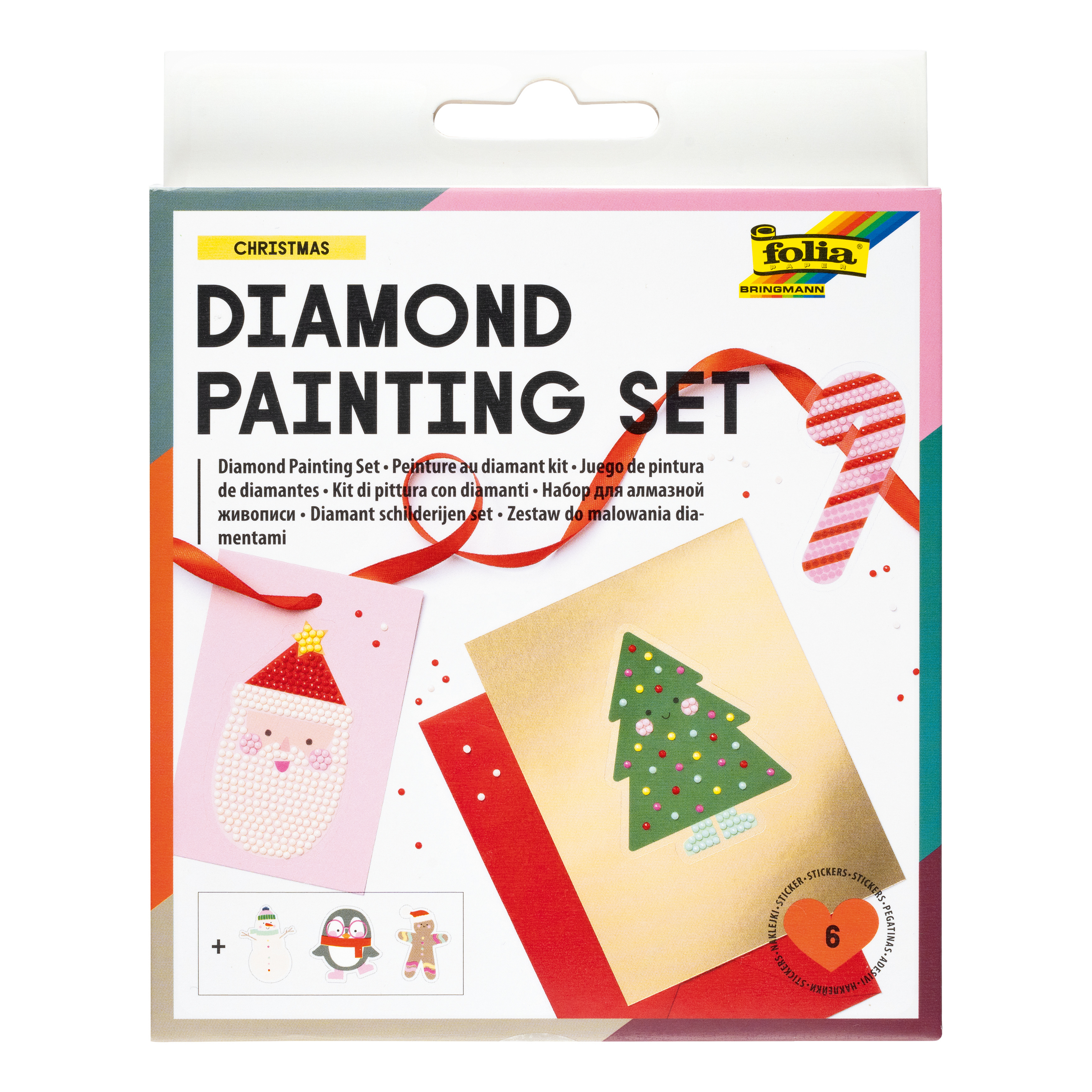 Kit DIY Diamond Painting Noël - 20 Porte-clés Pendentifs à Décorer Avec Diamants 5D - Idée Cadeau Créative - 8