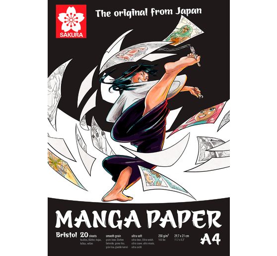 Sakura Manga Papier, 20 Blatt, 250 g/m²