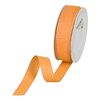 Ribbon with linen edge Orange