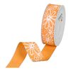 Printed ribbon "Flowers" Orange