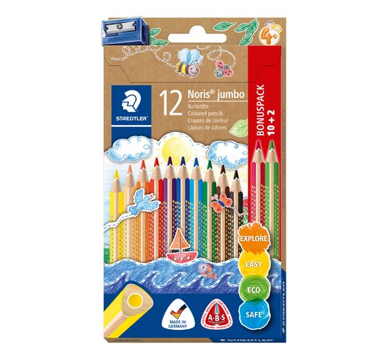 Staedtler Noris color Jumbo Buntstifte + Spitzer