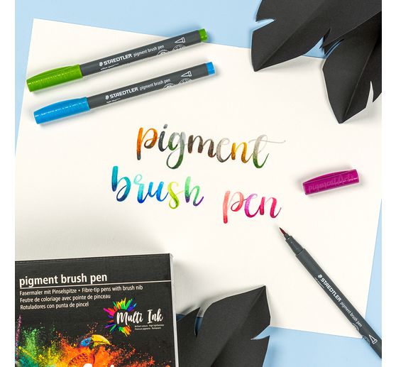 Pigment brush pen STAEDTLER, set de 12