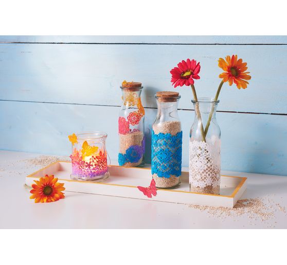 VBS Glasflaschen "Milk", 3er-Set