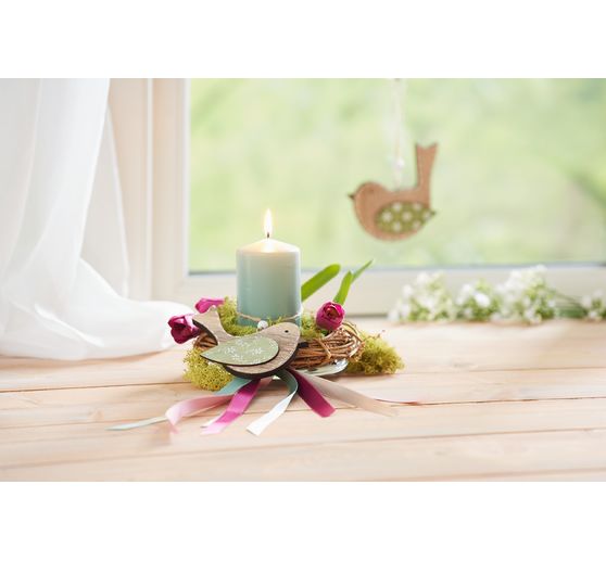 Pillar candle, dipped, pack of 4
