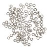 Quetschperlen, Rund, Ø 1 mm Silber