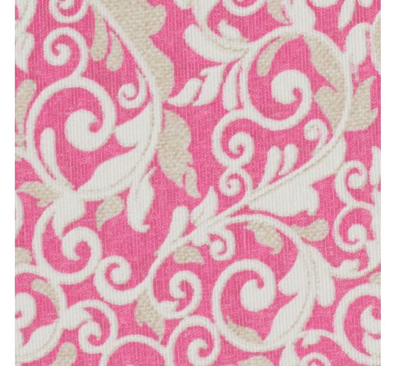 Tissu imprimé aspect lin « Feuillage »