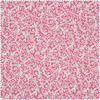 Tissu imprimé aspect lin « Feuillage » Ruby